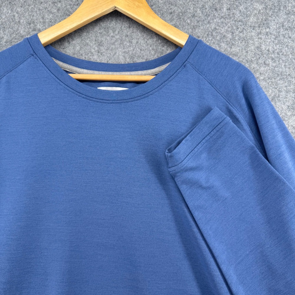 Peter Millar Pullover Mens 3XT Blue Performance Stretch Long Sleeve Crewneck